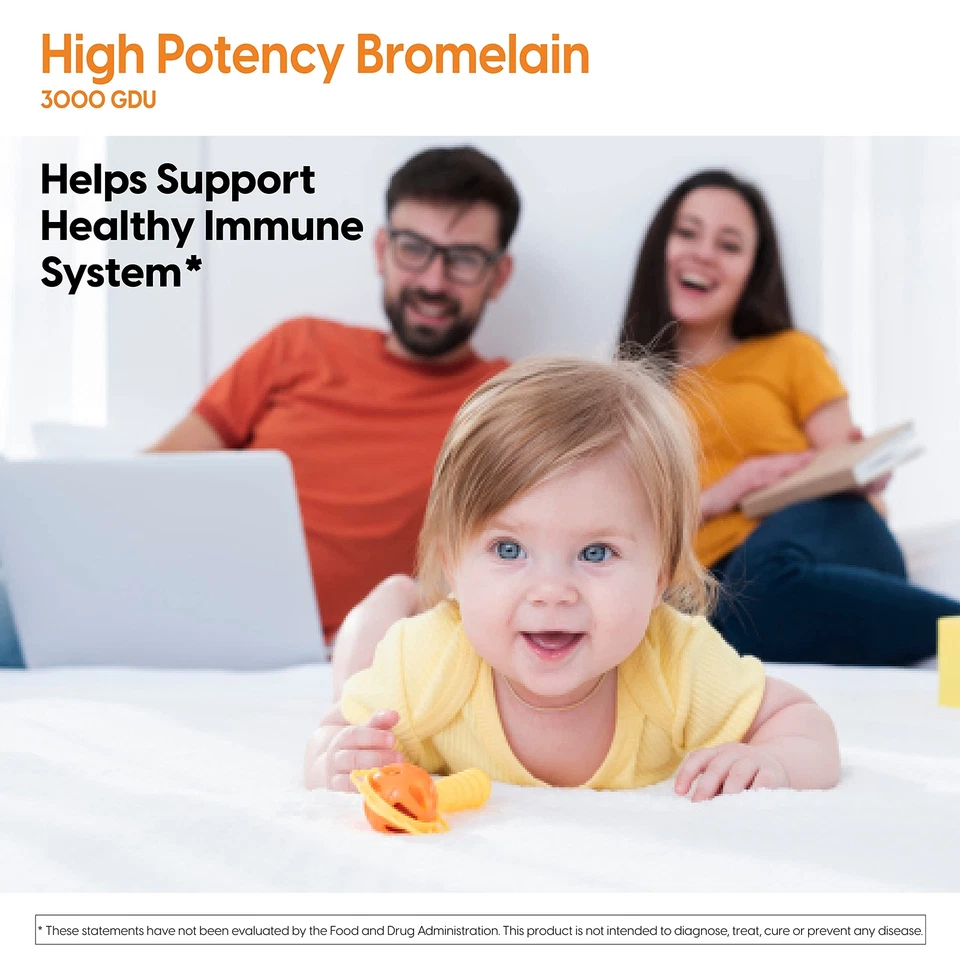 Doctor's Best Bromelain 3000 GDU 90 Count Digestive Enzyme Supplement 500mg - Image 3 of 4