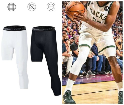Mens One Leg Compression 3/4 Capri 