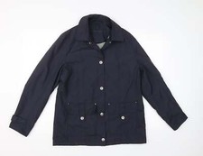 Frank Eden Womens Blue Windbreaker Jacket Size 10