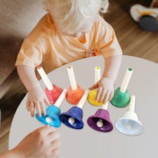 8x Hand Bells Set Colorful Handbells Musical Instrument Music Toys Set Colorful