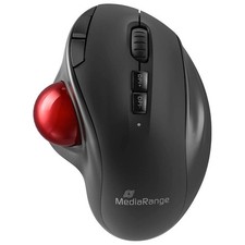 MediaRange MROS263 Trackball kabellos rot, schwarz