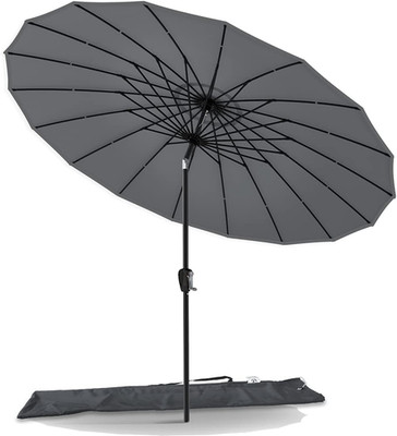 VOUNOT Shanghai Sonnenschirm 270 Cm Rund Mit Kurbelvorrichtung, Knickbar, Sonnen