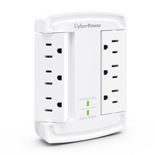 CyberPower CSB6WS CSB Essential Wall Tap Surge Protector