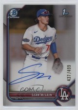 2022 Bowman Draft Chrome Pick Refractor 437/499 Sean McLain #CDA-SM Auto 2a9