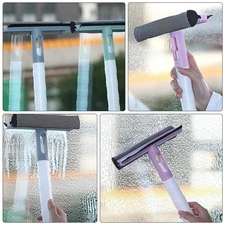 2Pcs Glass Wiper Glass Cleaning Squeegee Cleaning Tools (Random Color)