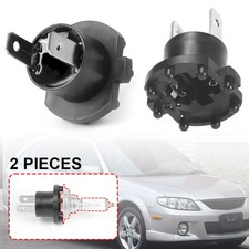 2x H7 Low Beam Headlight Socket For 2001-2010 Mazda 3 5 323 Protege B28v510a3
