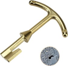 M07001 Water Meter Key, Water Meter Cover/Lid Opening Tool, Valve Box Key - 5.5-