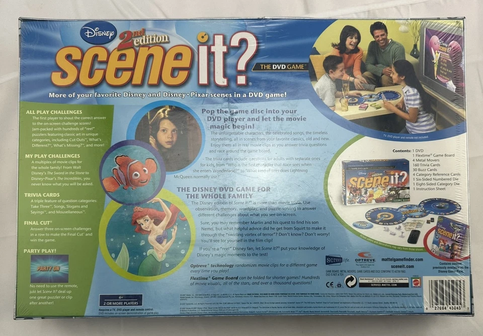 2007 Disney Scene It Game 2nd Edition by Mattel Brand New Sealed FREE SHIPPING - Image 2 of 2