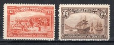 Canada 1908 15C Et 20C Valeurs Du Tercentenaire Du Québec SG 194-95 MLH
