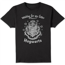 Image of Harry Potter Waiting For My Hogwarts Letter Adults T-Shirt | Black