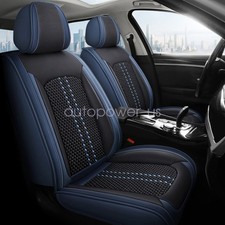 Car 5-seat Covers For Nissan Black Blue Pu Leather Seat Cushion Protector Pad