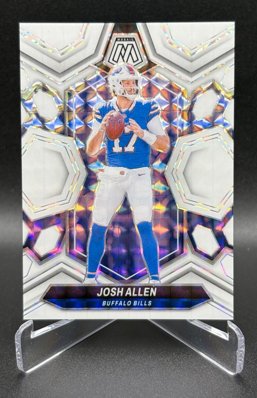 2024 Panini White Mosaic /25 Josh Allen #22 SSP MVP Bills Case Hit Rare Match