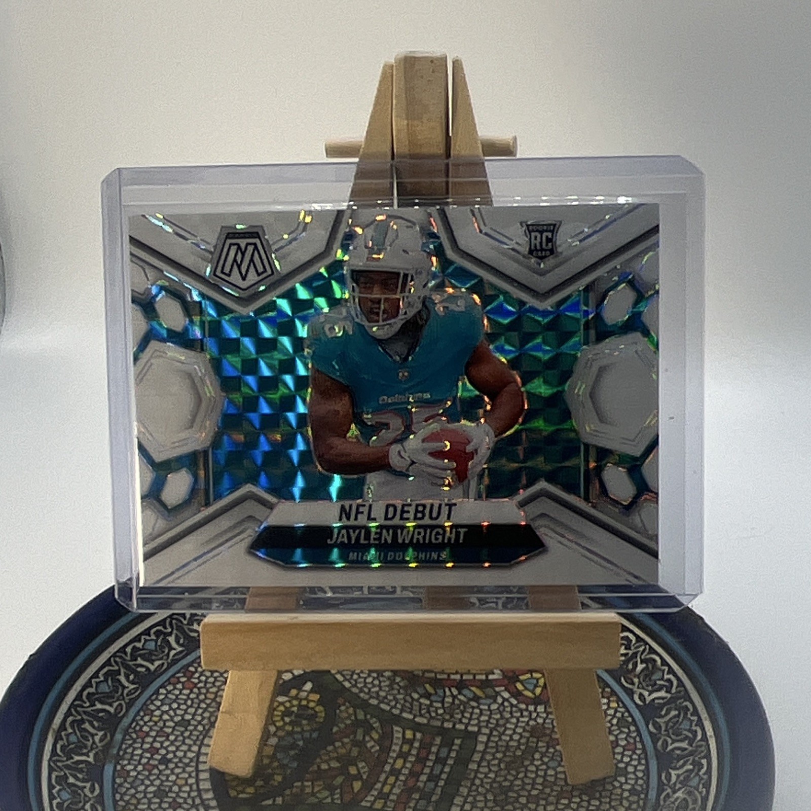 Panini Prizm 2024 Jaylen Wright NFL Debut White RC /25 #280 Miami Dolphins