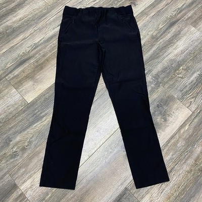 Anne Klein Viscose Blend Dress Pants Black Straight Women s Size L
