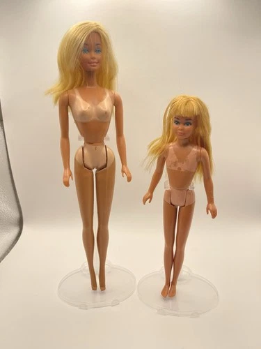 Vintage 1978 Mattel Sun Lovin’ Malibu Barbie 1067 And Skipper 1069 Set Nude