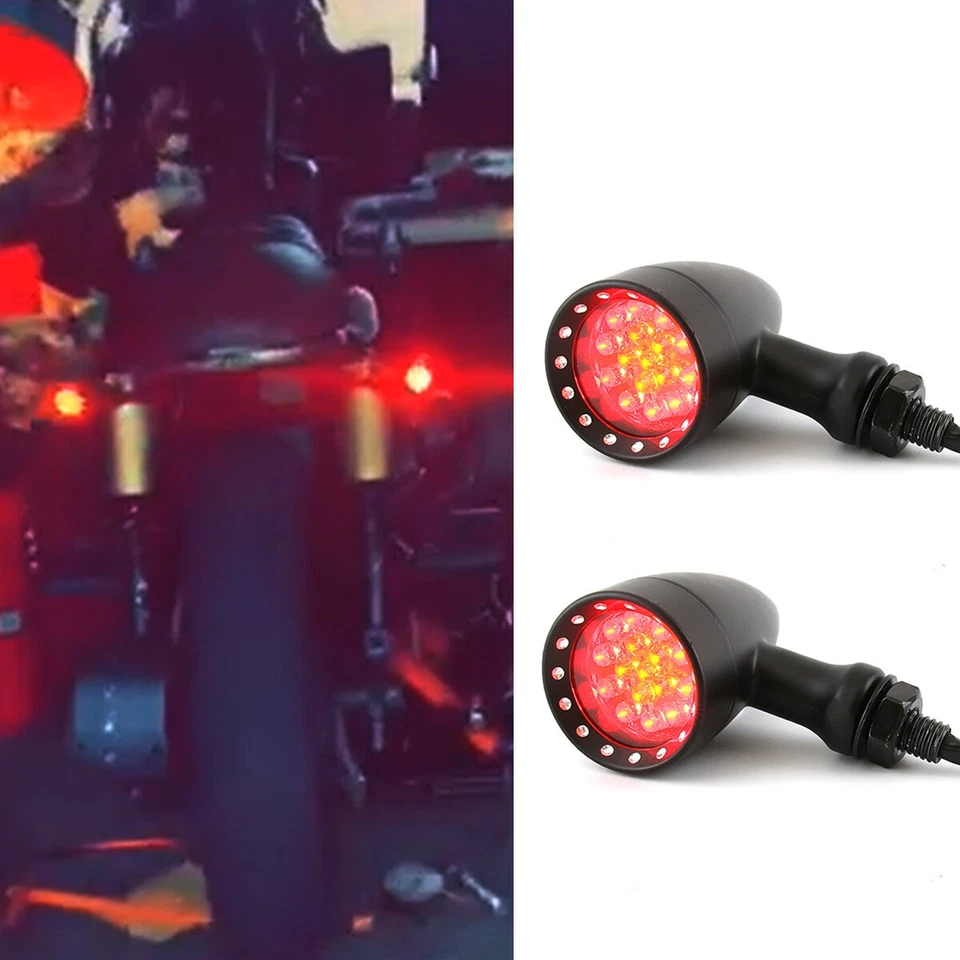 Par de LED indicador de seta 10mm para Suzuki GN GS 125 250 750 1000 Cafe Racer - Imagem 2 de 4