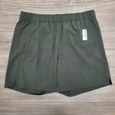NEW OLD NAVY MENS 7" INSEAM QUICK DRY SHORTS - OLIVE GREEN L LARGE