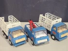 Lot Of Vintage TONKA Dump Trucks Tow Truck Toys Metal With Rubber Tires