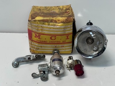 MCI Dynamo NOS Headlight and Tail Light Generator Set Schwinn Firestone Shelby