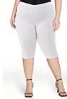 Just My Size Women’s White Pull On Capri Pant W/Bling Tab Hem Size 0X NWT — photo 1