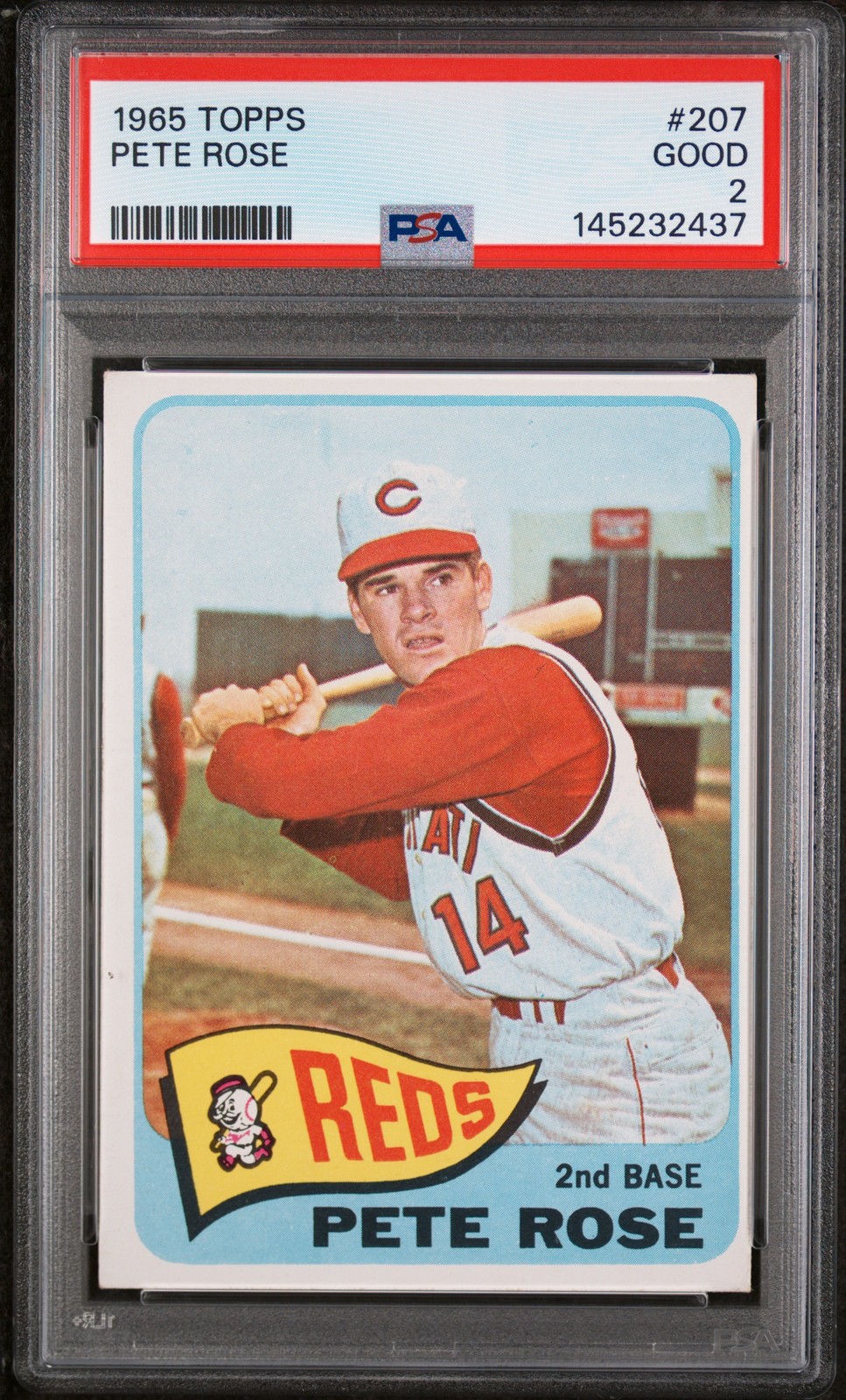 1965 TOPPS #207 PETE ROSE PSA 2