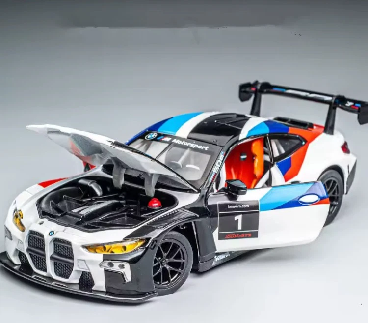 Bmw 1:24 M4 G82 Modellauto Druckguss Model Car with Light and Sound Features