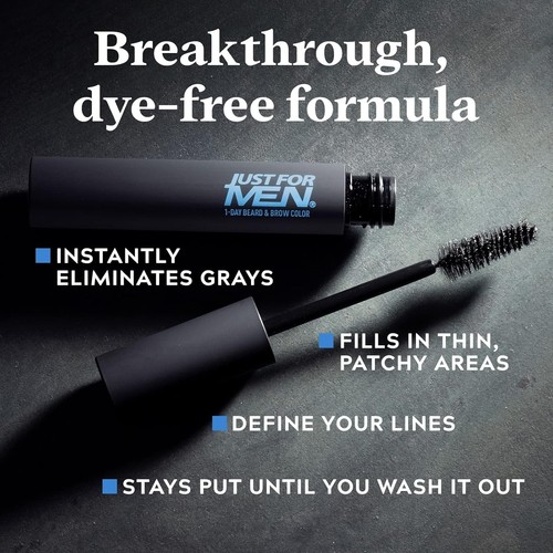 Just For Men 1-Day Beard and Brow Colour Brush For Instant 1-Step Grey Coverage - Picture 4 of 8