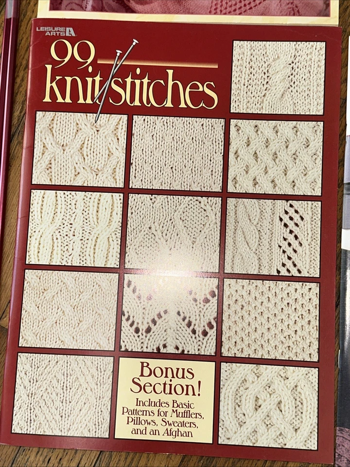 3 Leisure Arts Knitting Books 99 Knit Stitches, Baby Afghans, 10-20-30 Min Bonus - Image 3 of 4