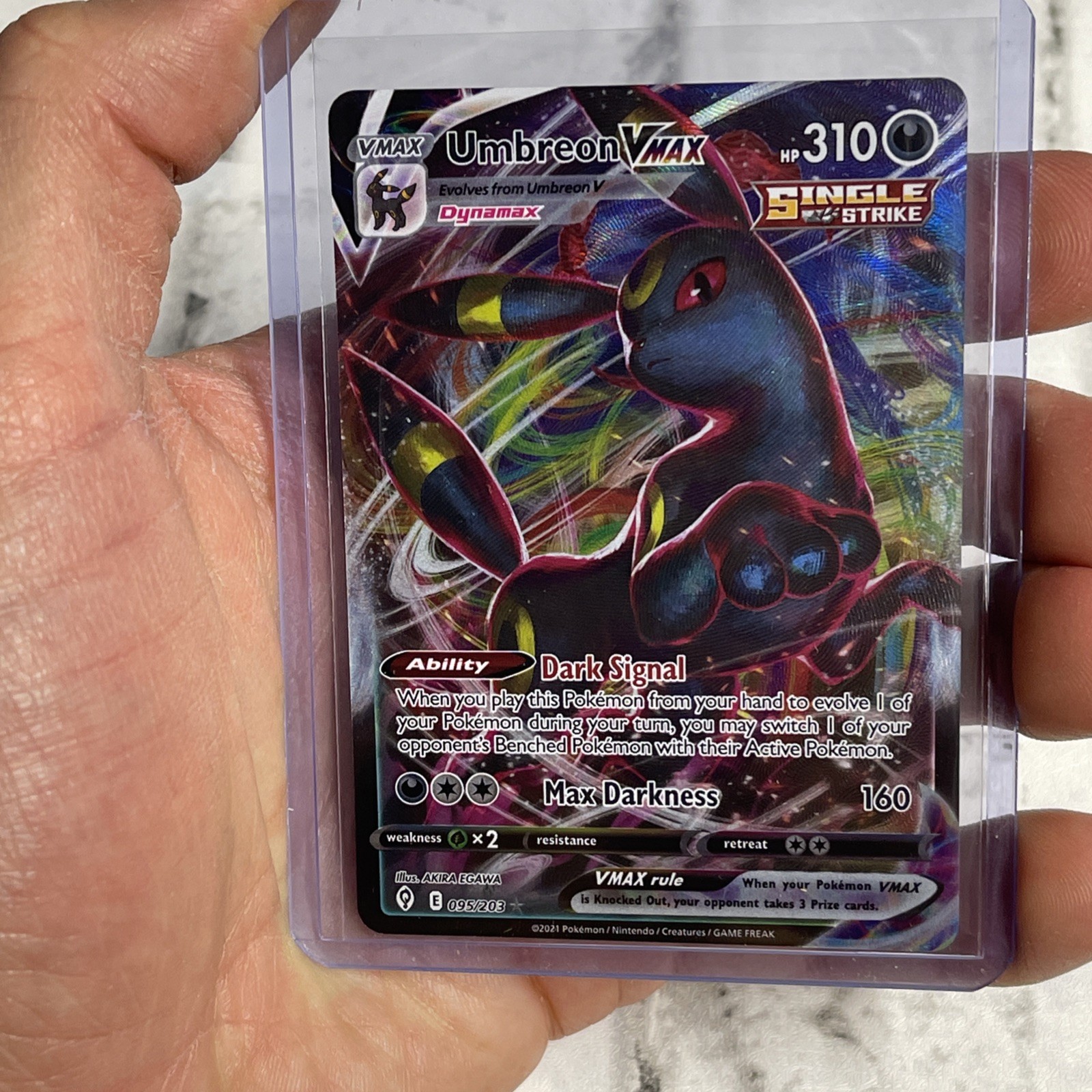 Umbreon VMAX 095/203 SWSH07: Evolving Skies Holo NM/MT Pokémon Rare Card TCG