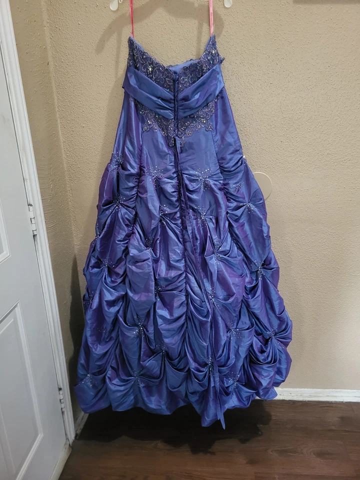 Flirt By Maggie Sottero Purple Beads &Sequines  Dress,Size 22. - Image 2 of 4