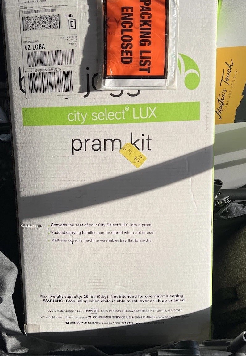 Baby Jogger City Select Lux Prime Kit Bassinet Adapter Black
