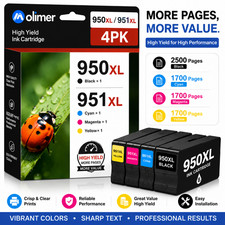 4PK Ink Cartridge 950XL 951XL BCMY For HP Officejet Pro 8660 8640 8625 8630 8600
