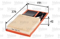 Valeo Luftfilter U.A. FüR Seat, Skoda, VW