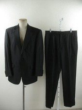 Men's sz 41R Jos. A Bank 2-Pc Formal Tuxedo Suit Black Pants 34 X 33 Satin Lapel