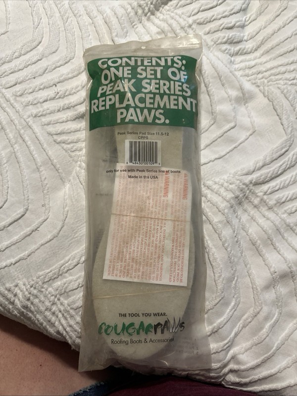 Cougar Paws Replacement Paws Pads 11.5 To 12 Peak Series Line Of Boots No Shoes 