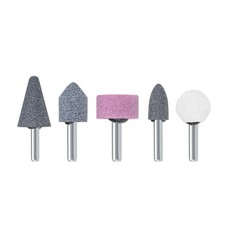 Pietra abrasiva punti set Mola Testa lucidatura con 1/4" gambo 5 pz