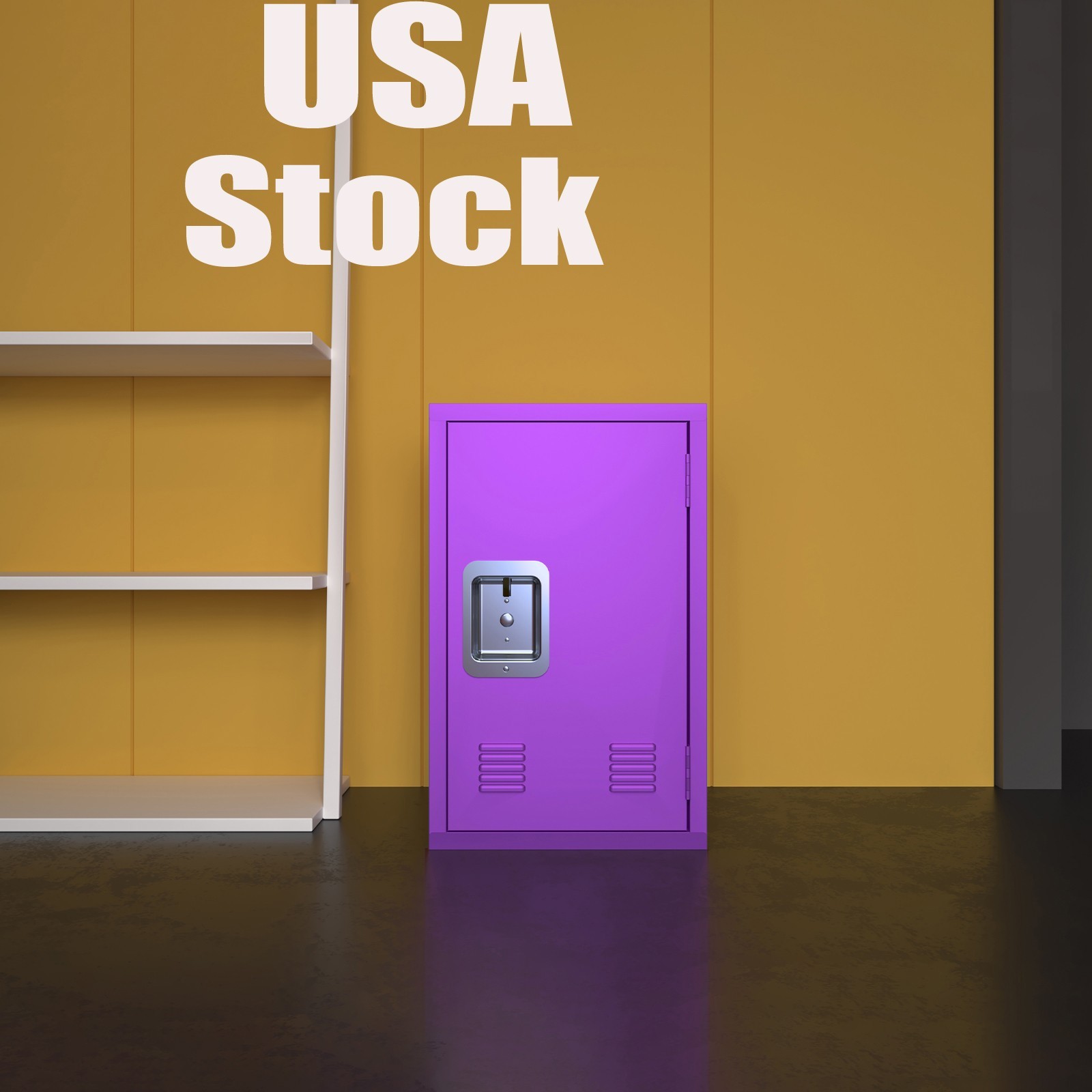 24" H Locker Storage Cabinet,Metal Locker Storage Cabinet with 1 Doors,Purple