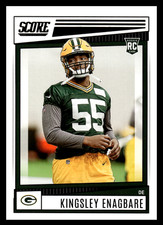 2022 Panini Score Kingsley Enagbare #318 Green Bay Packers NFL Football