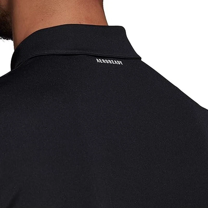 Adidas Club 3 Stripe Men's Black Polo Shirt Tennis Workout Sports Top - Image 4 of 4