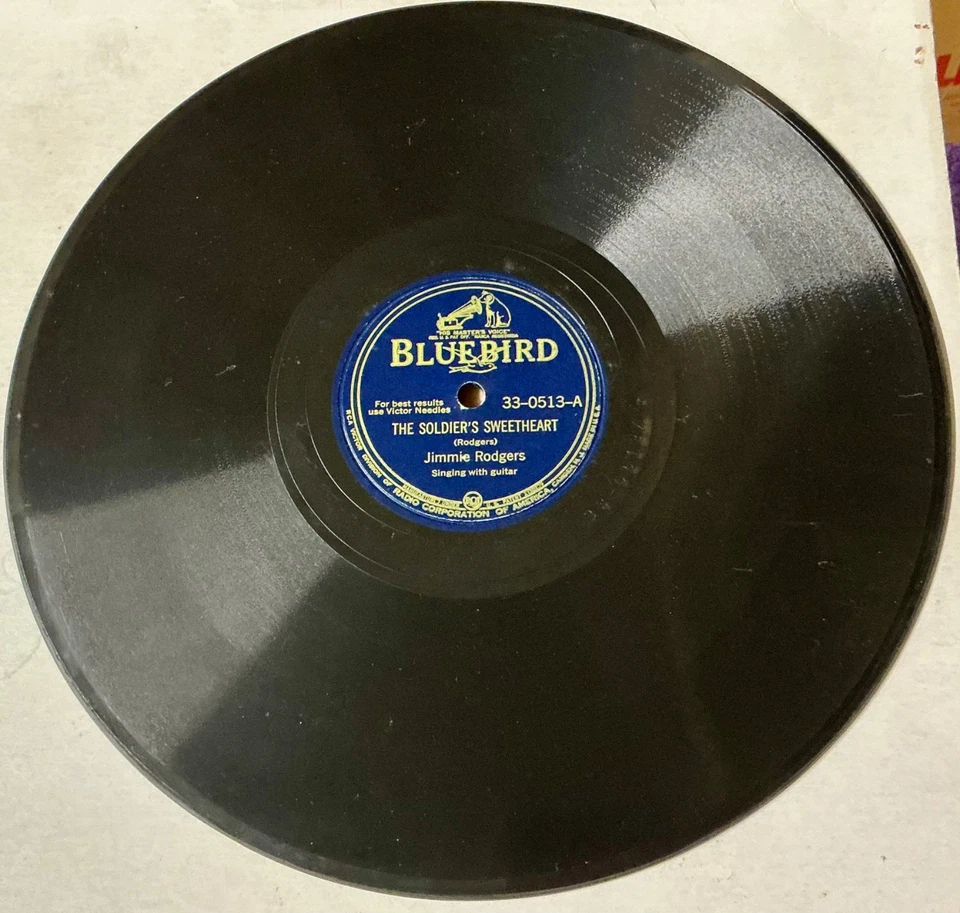 Jimmie Rodgers 78 The Sailor's Plea /Soldier's Sweetheart BLUEBIRD VG++/+++ HEAR - Image 3 of 3