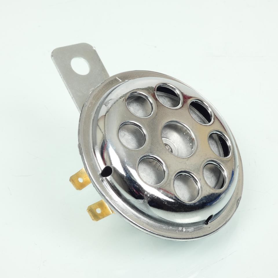 Klaxon moto 12V Sifam 105dB Ø70mm avertisseur sonore universel chromé
