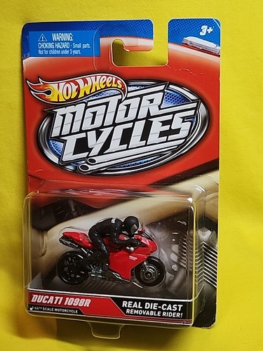 Ducati Hot Wheels Motorcycles Red DUCATI 1098R Removable Rider Diecast NOS 🔥02 - Picture 12 of 14