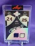 Leaf Spectacular Willie Mays Barry Bonds Duel Game Used Relic Card Bookend 20/20