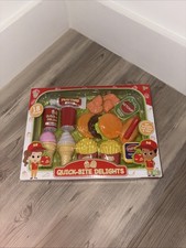 Quick -Bite Delights 18 Pcs Fast Food Plastic Ages 3 Pretend Play NEW Sealed