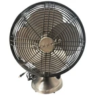 Vintage VORNADO Oscillating Table Desk Fan Model FAI-0013 Silver Swan Art Deco