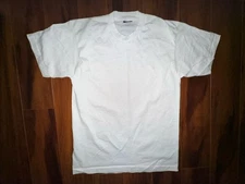 Vintage 90s Screen Stars Best T-Shirt Large White Blank USA 50/50 Single Stitch