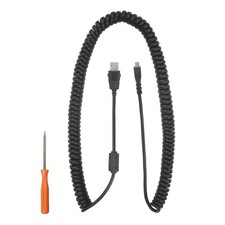 Microphone Cable Curly Cord 5' - 10' Compatible Dragon PowerMic 4 Easy Replace