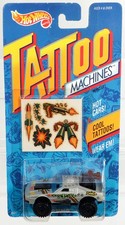 Hot Wheels Ammo Tattoo Machines Series - 3527 NRFP 1992 Silver 1:64