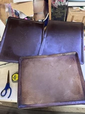 Vintage West Bend Aluminum Cookie Baking Sheet Lot Of 3 15 1/2 X 12” #1174