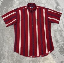 Vintage Chaps Ralph Lauren Shirt Mens Large Red Striped Button Western 90s Y2K